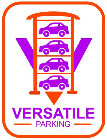 versatile vertical car parking logo